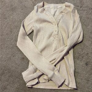 Cream/tan aerie button down long sleeve